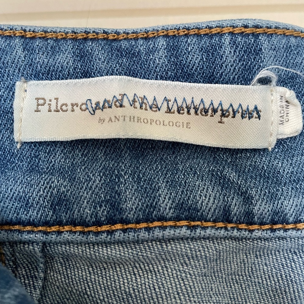 Anthropologie Pilcro Letterpress High Waisted Pintucked Denim Jean Short Size 29 - Picture 4 of 6